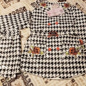 Little Girls English Rose Raincoat - new size 4/5